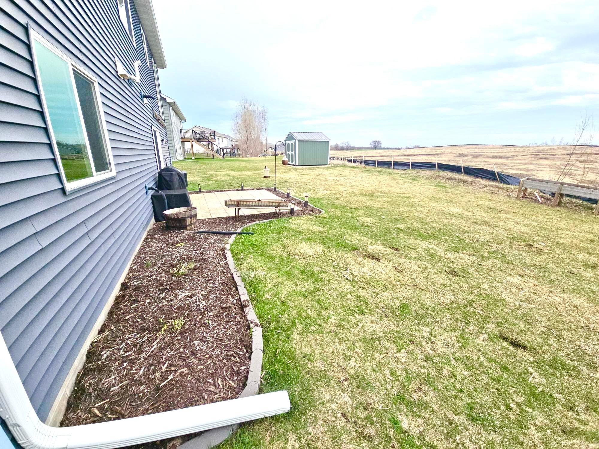 View of the yard from the side yard