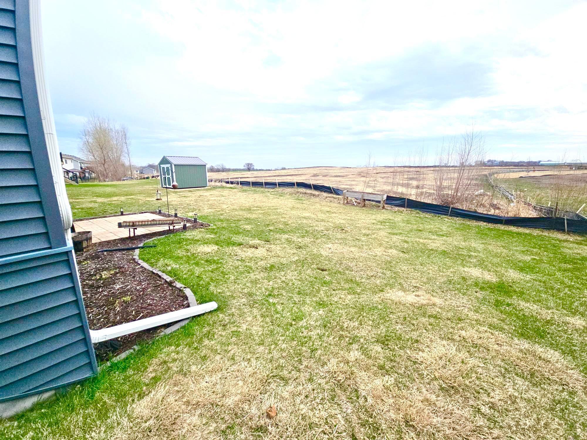 Future development noted in the backyard