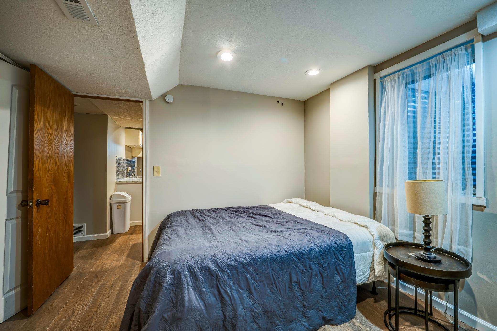 Lower Level Bedroom with fire escape window