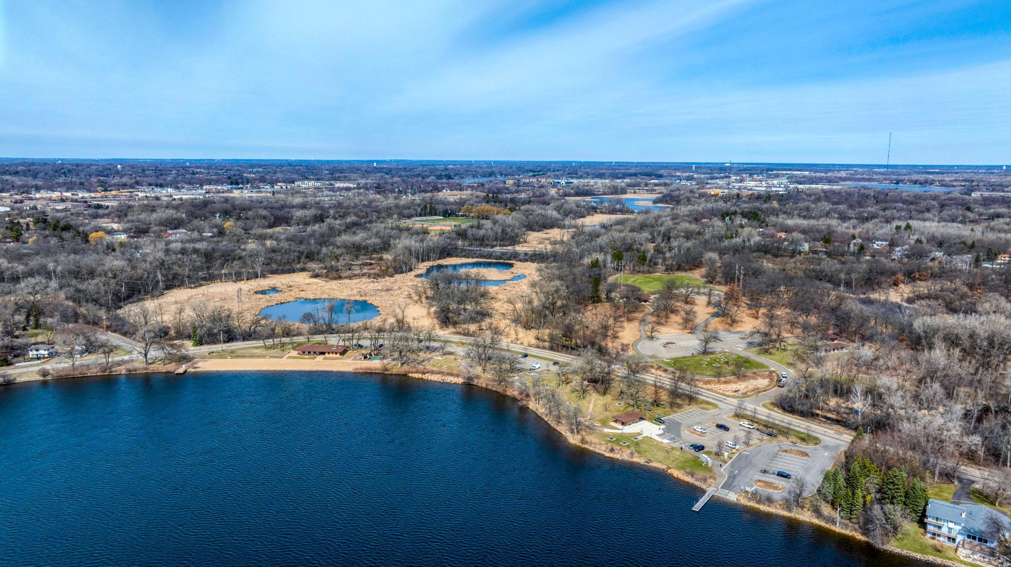 Walk a few blocks to the lake