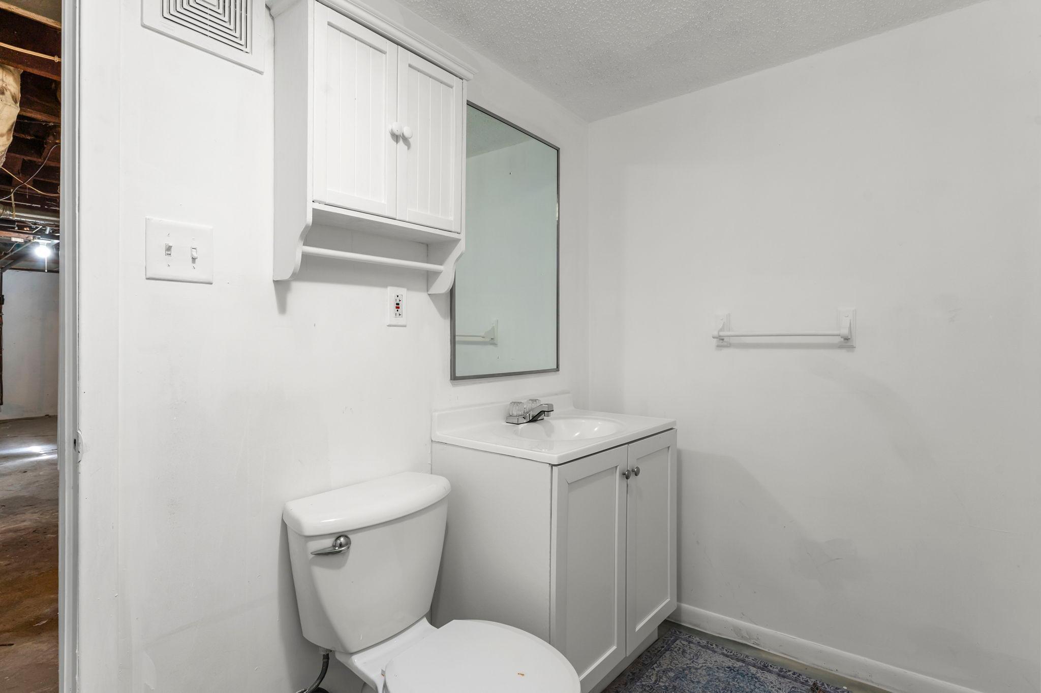 Updated Basement Half Bathroom