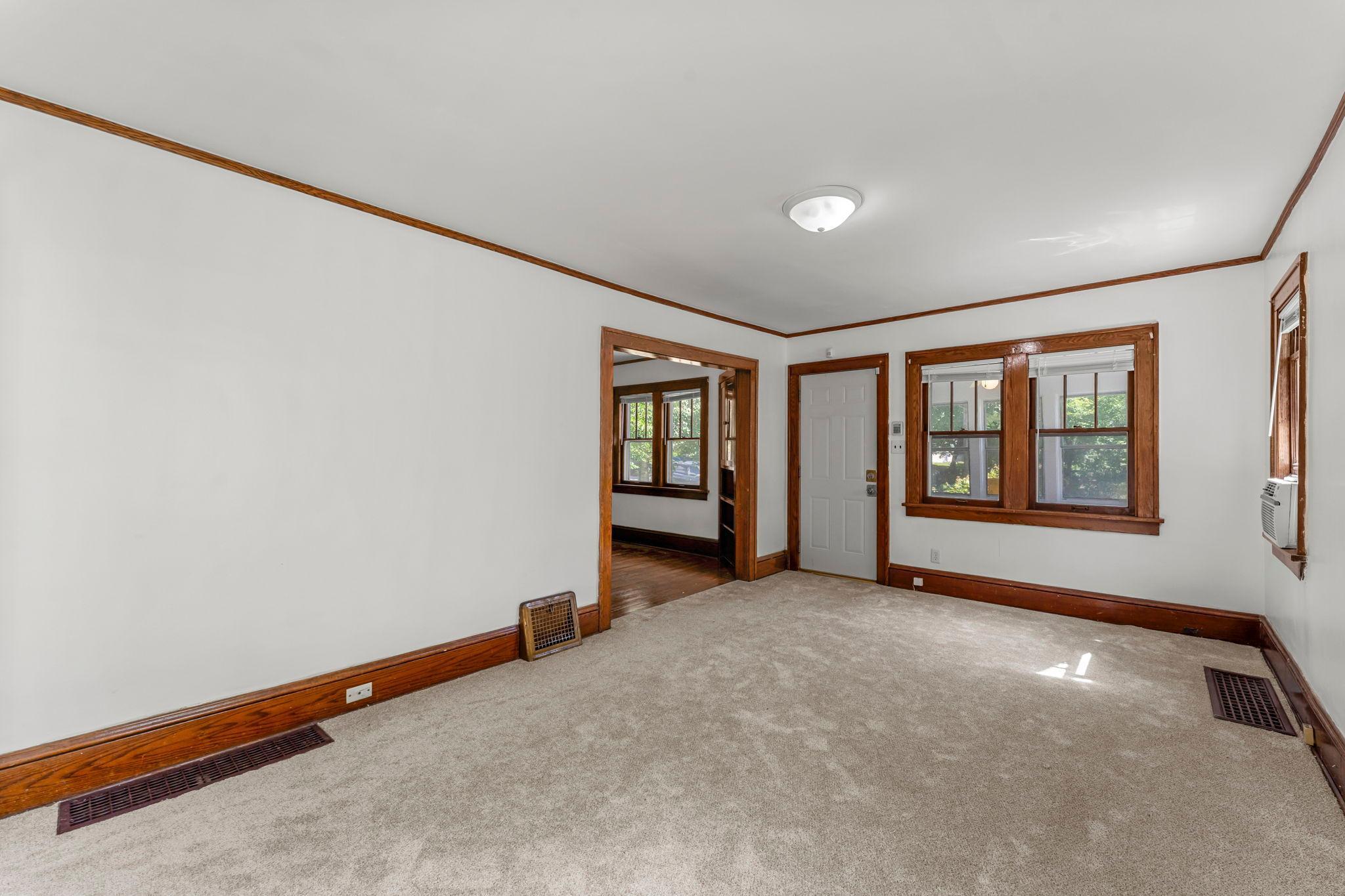 Living Room Facing Front Entry Door