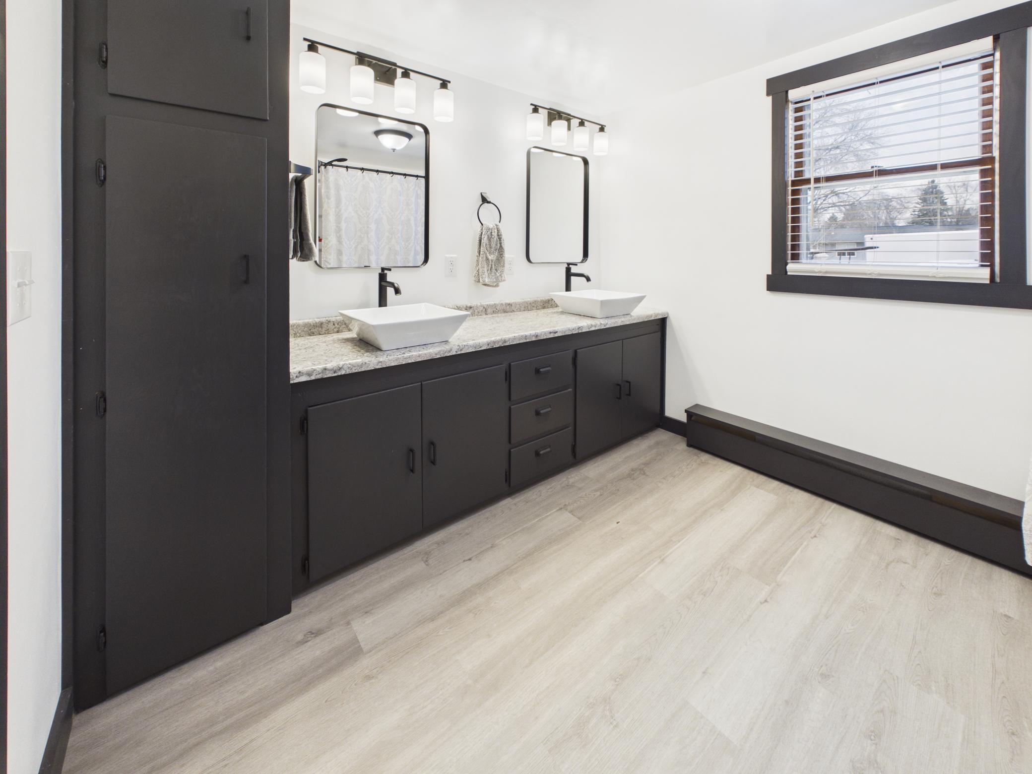 Very modern main floor full bath!