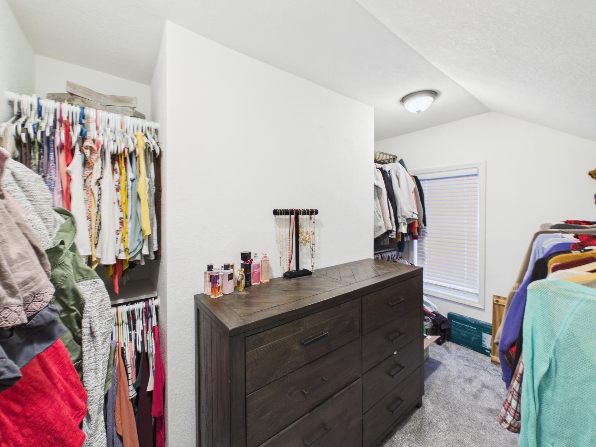 Walk-in closet upstairs