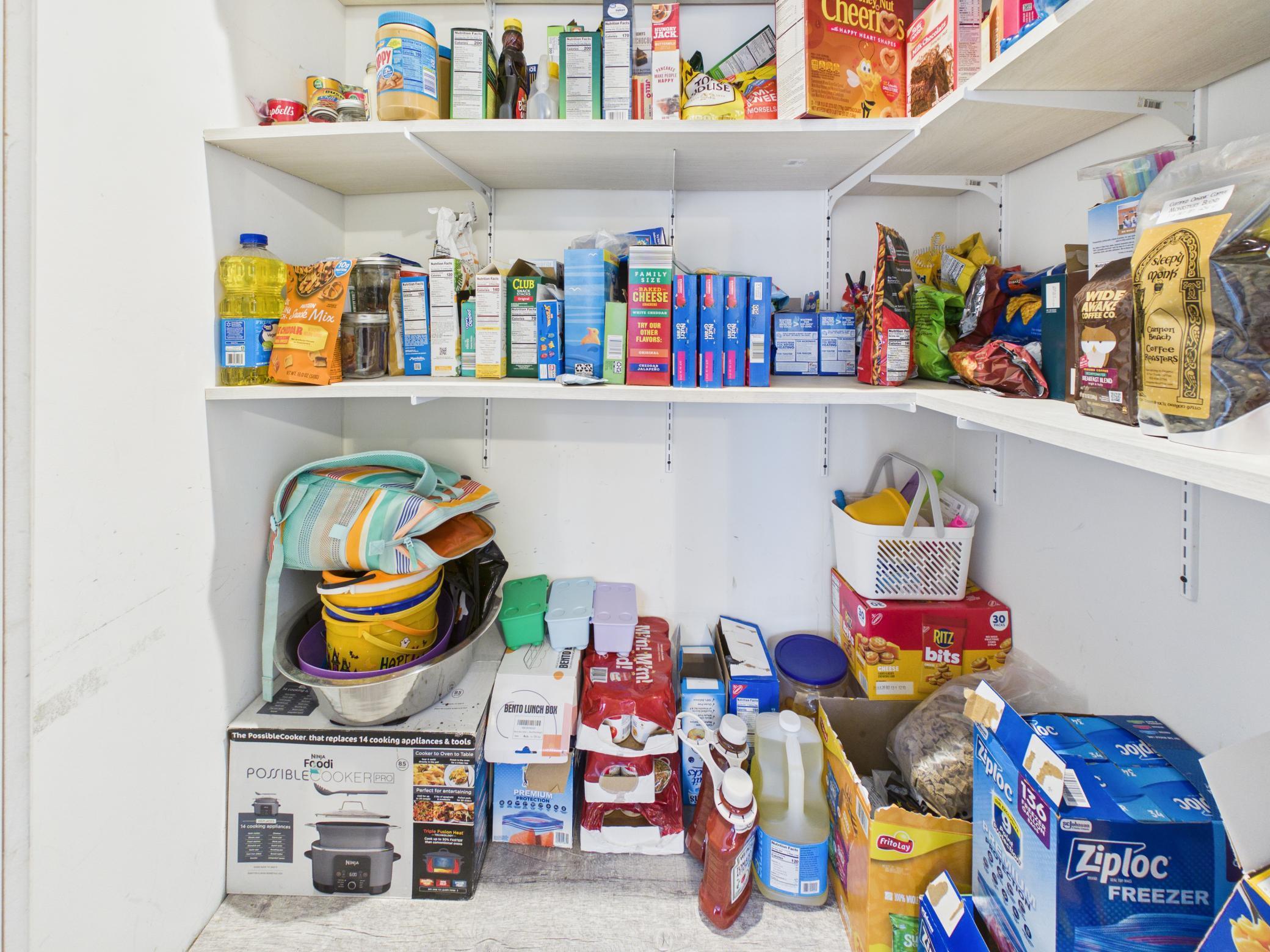 Walk-in pantry area