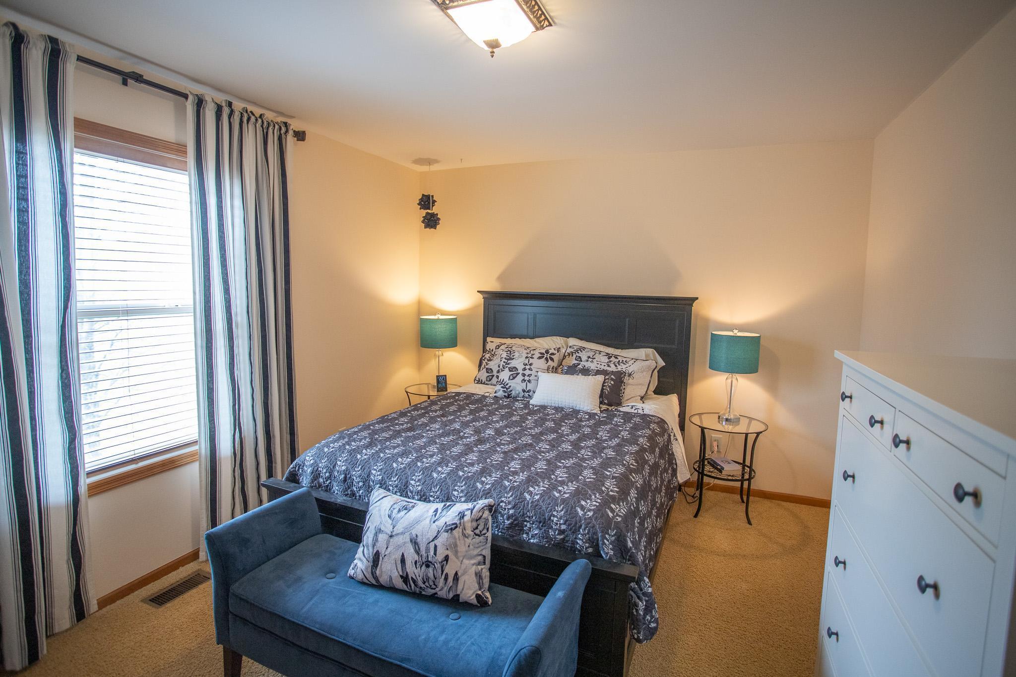 Third of three bedrooms on upper level