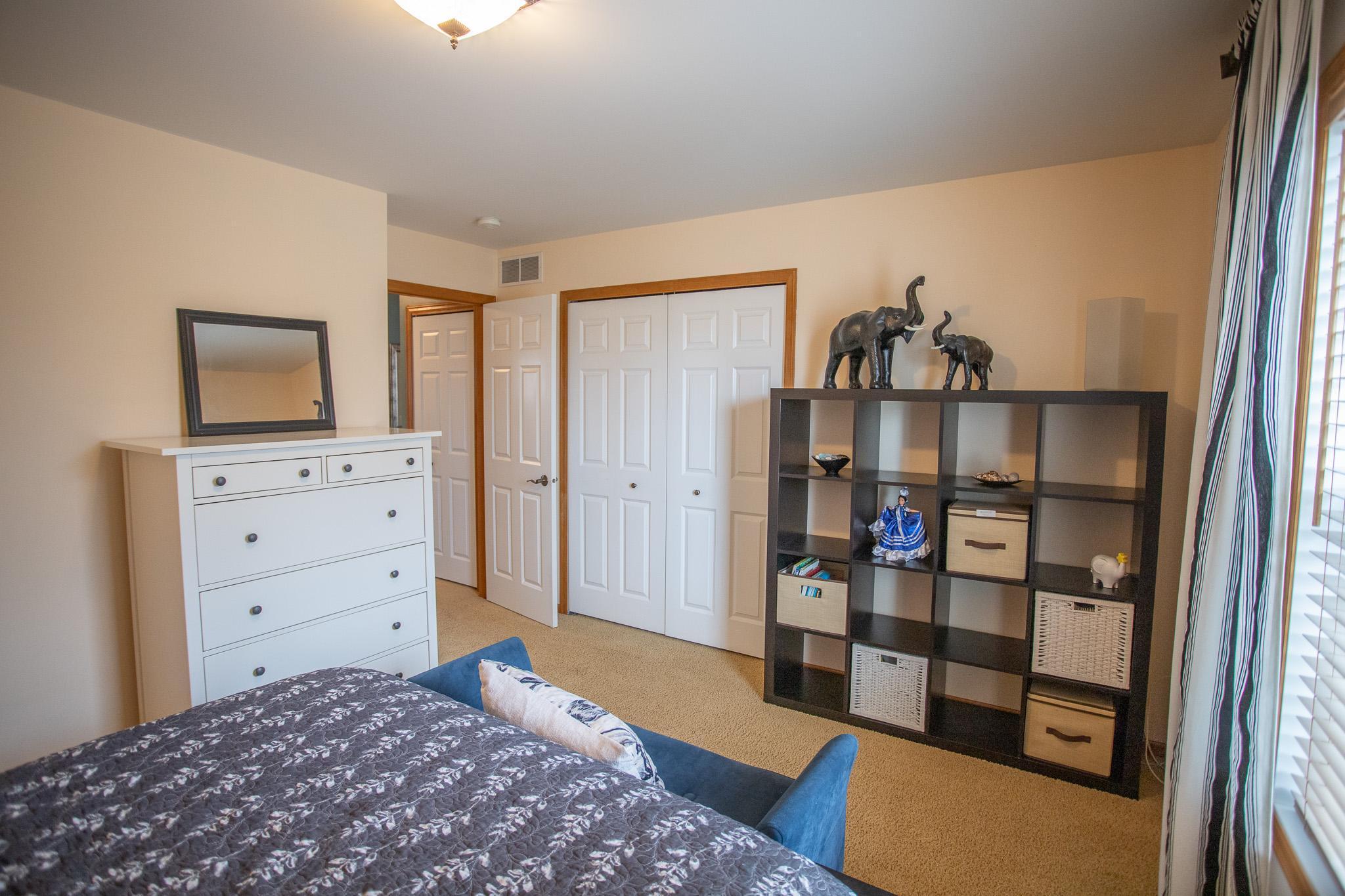 Third of three bedrooms on upper level