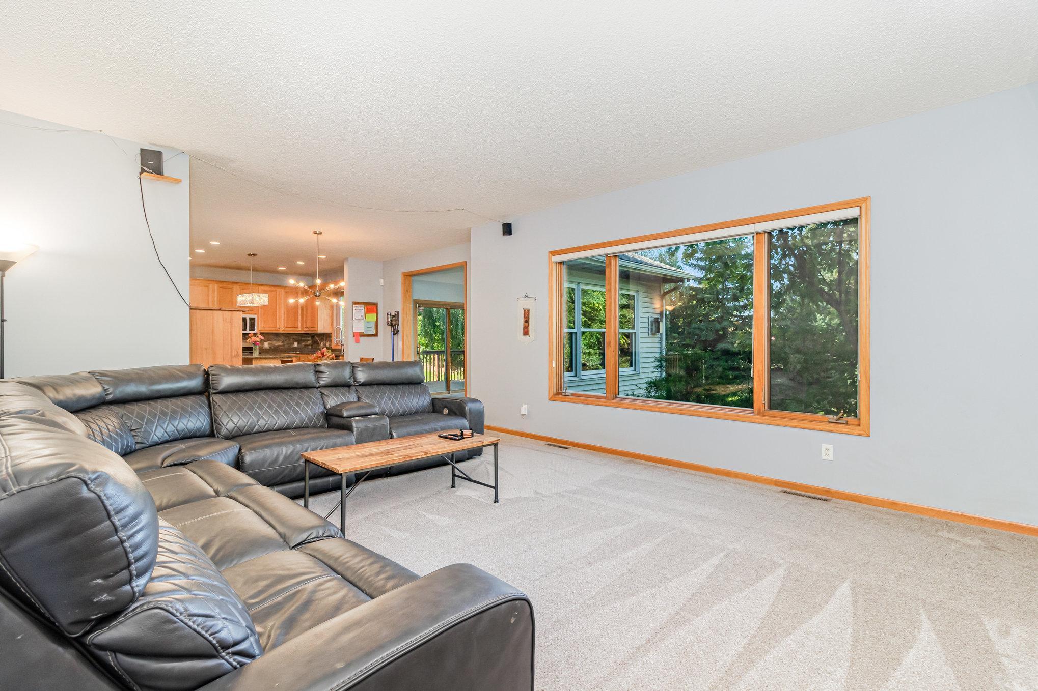 Family room views the back yard