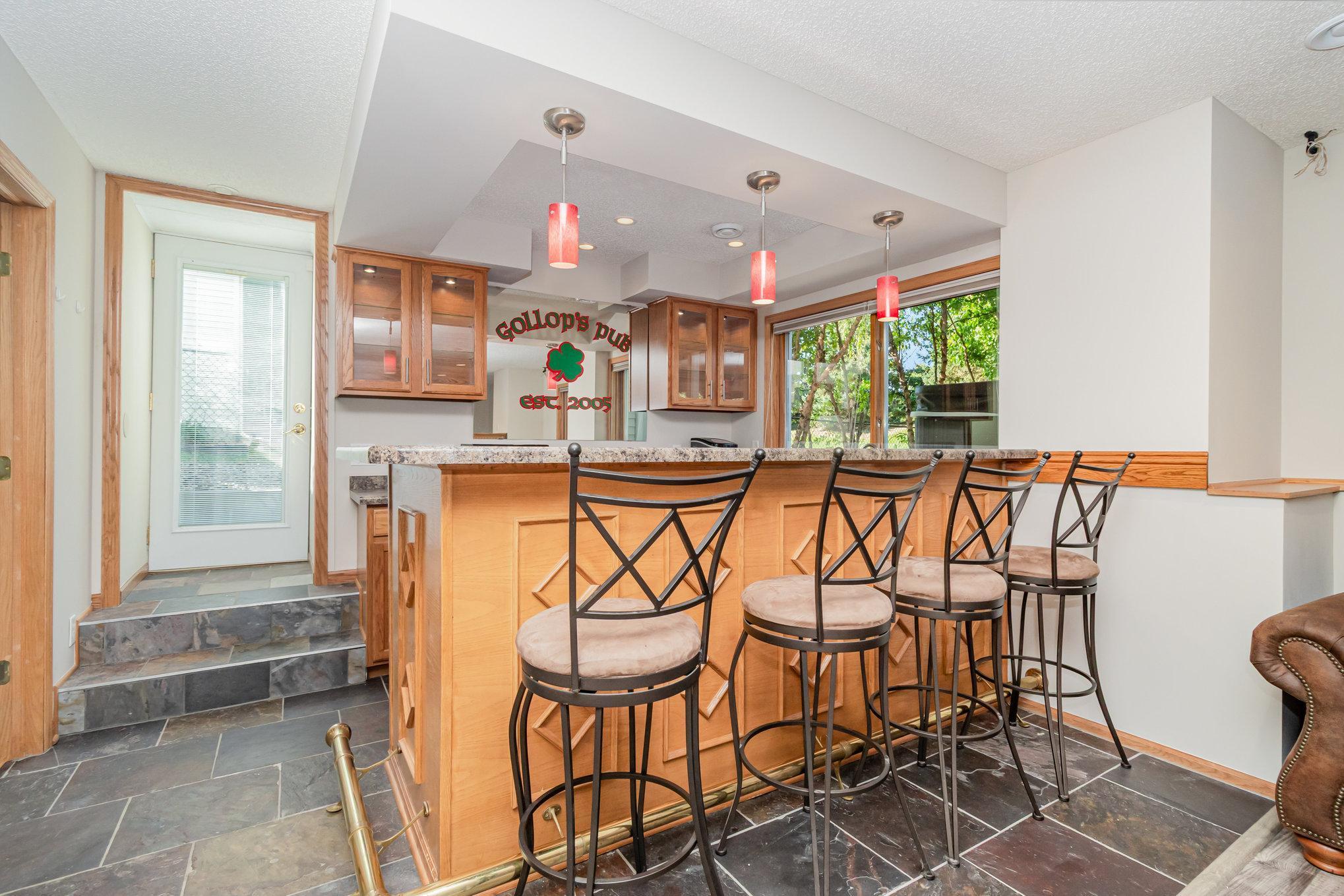 Wet Bar at the walk-out