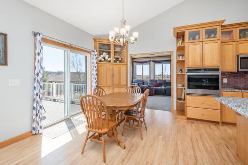 Dining Room walks out to the low maintenance Deck