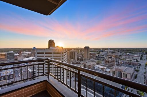 Your 35th floor view from one of two balconies.