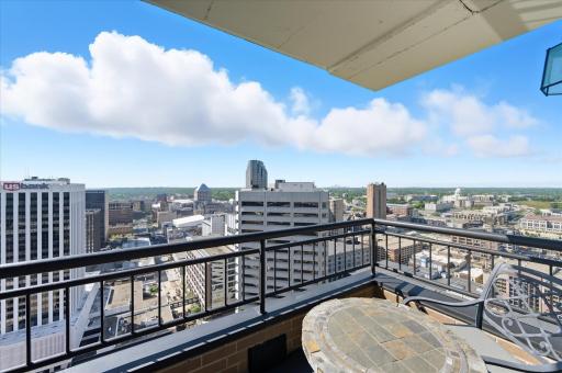 The view from the balcony off of the dining area.