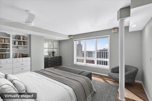 Long views of the Mississippi River will welcome you each morning in the owner's suite.