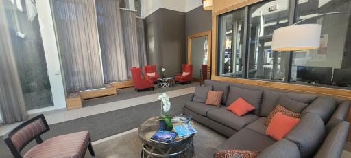 Main lobby is welcoming. This building has on site management.