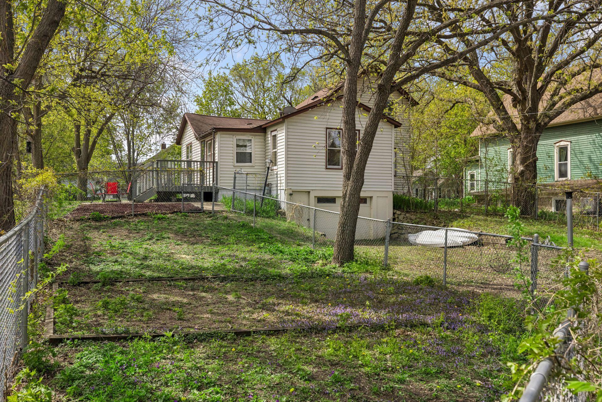 Fully fenced in backyard