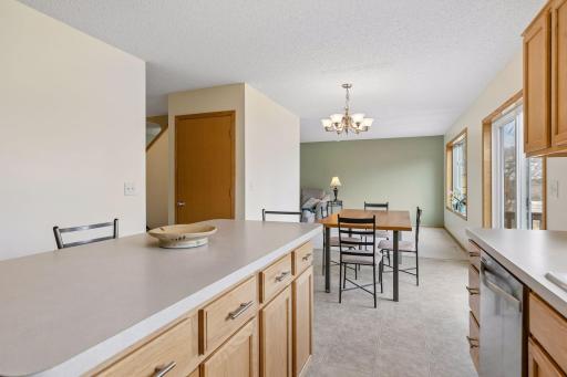 49 Windsor Wood Path - View from the kitchen into the dining area overlooking the nice backyard