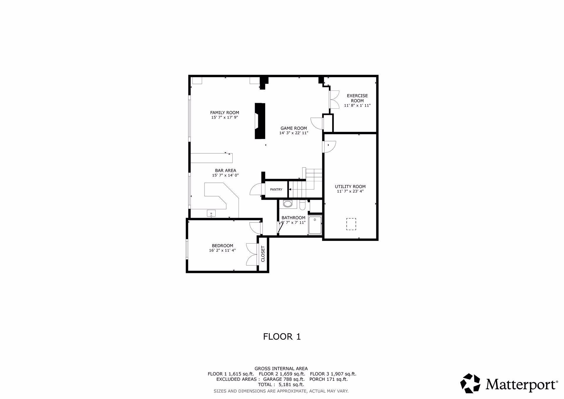 Lower level floorplan