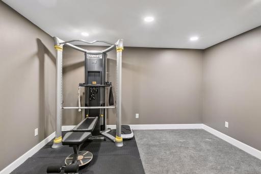 Flex room currently used as an exercise room