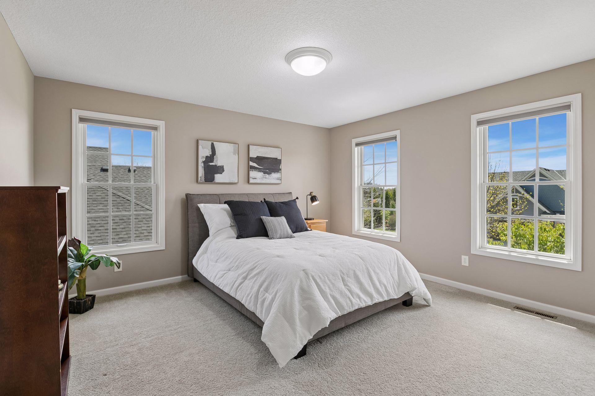 Large front bedroom with Jack & Jill bathroom