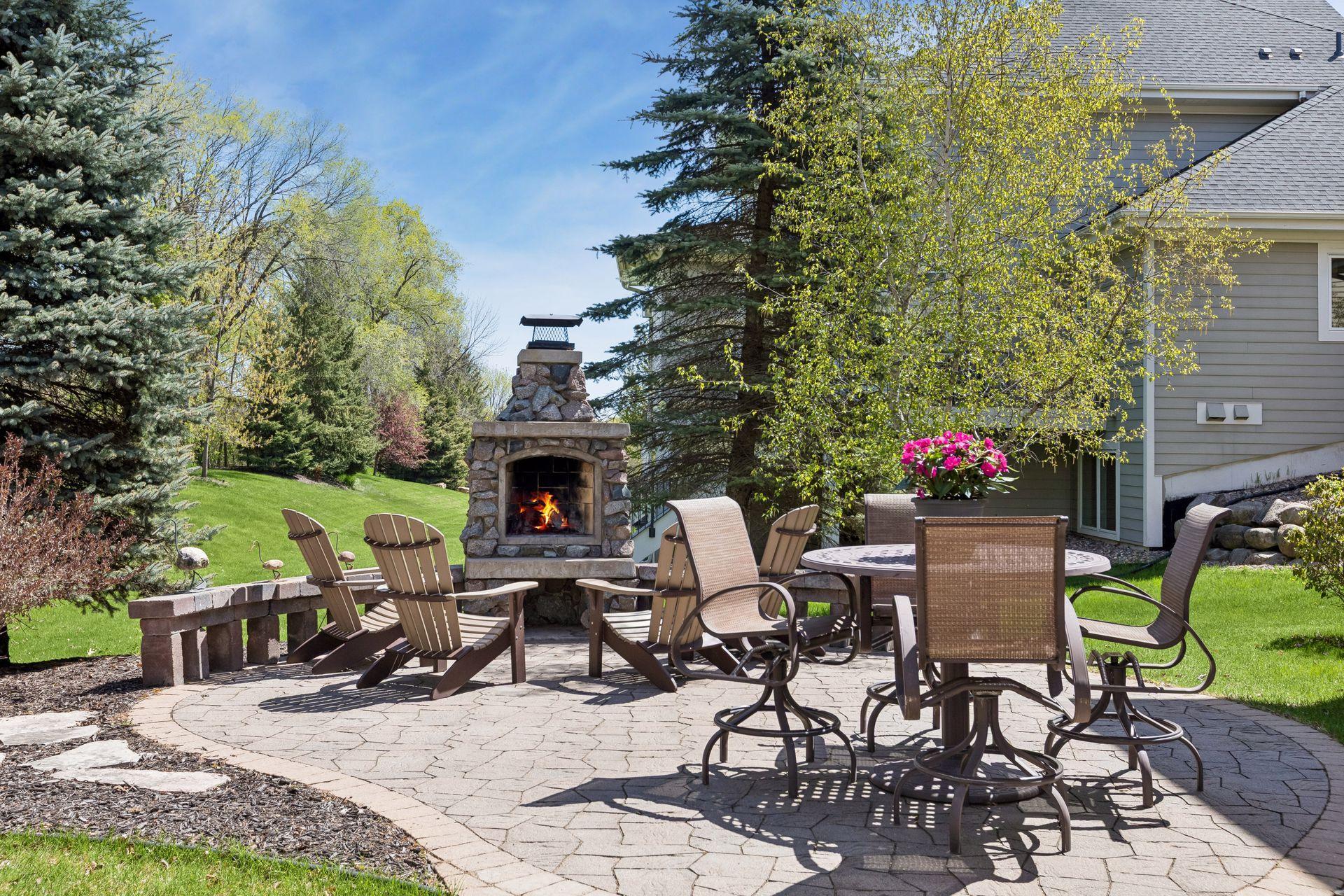 Large private patio area