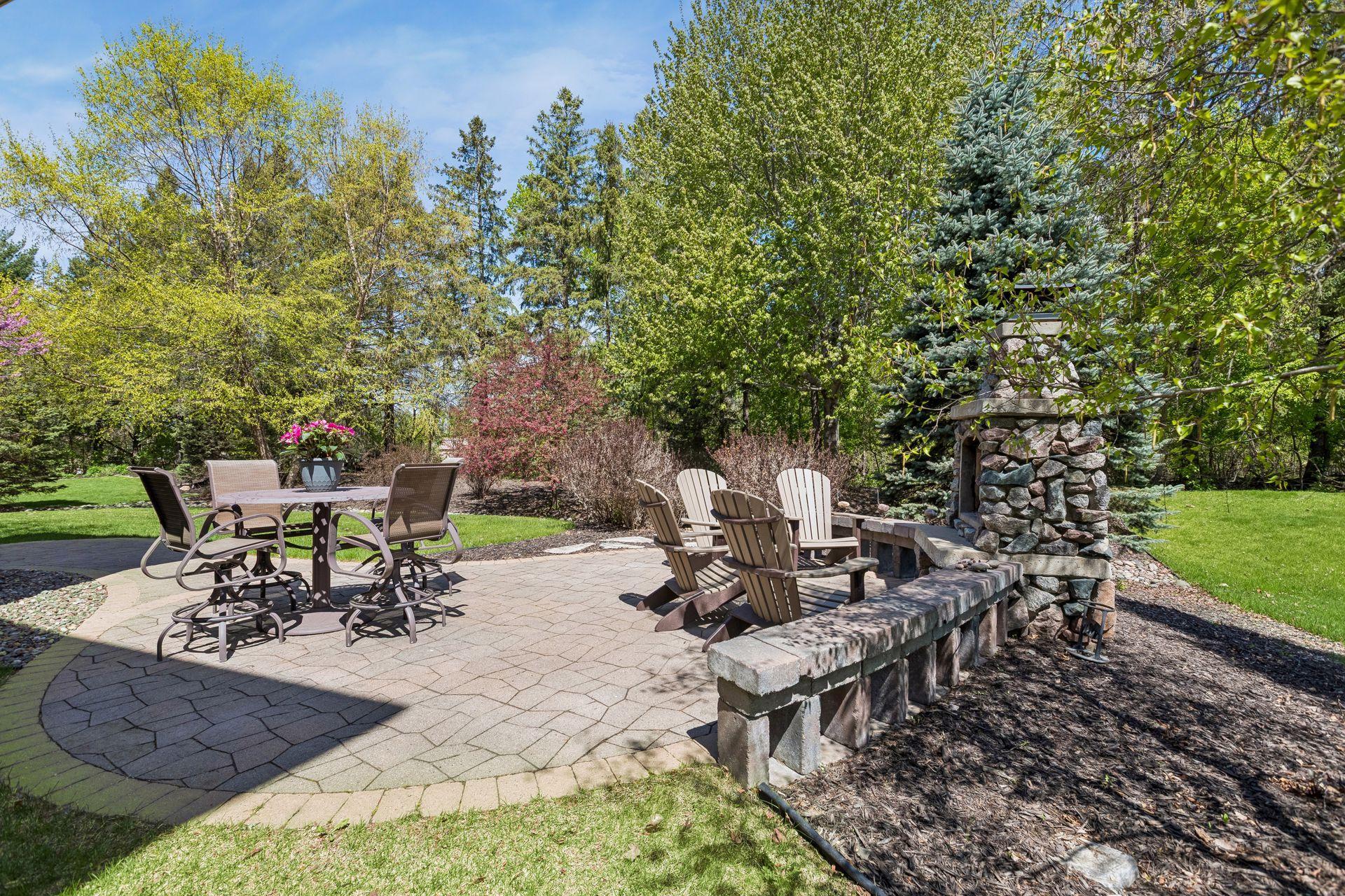 Professionally landscaped yard