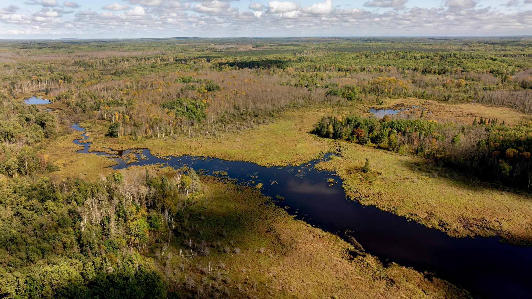 East Creek Flows into Beaver Pond and Little Pine Lake