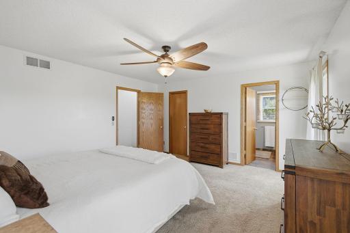 Primary suite with walk-in closet and private bath connection