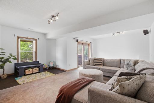Finished walkout lower level with flexible living and recreation space