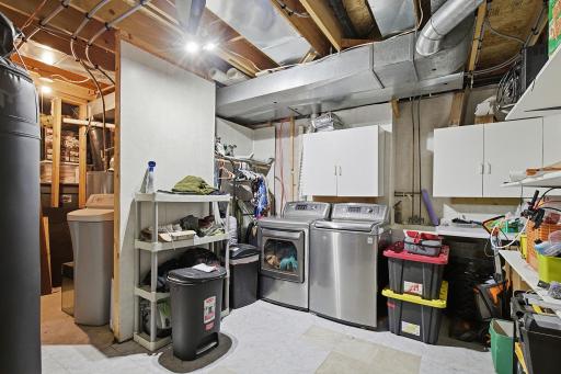 Utility and laundry area with additional storage potential