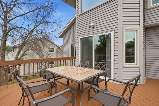 Main-level deck provides a great extension of the indoor living space