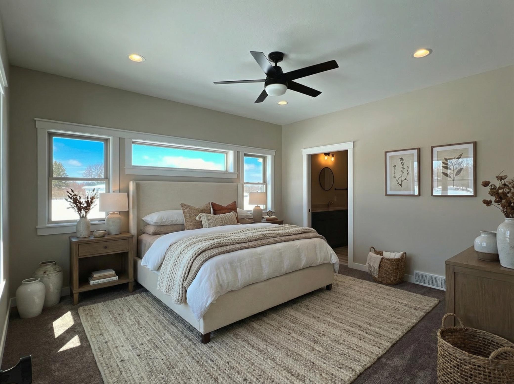 virtually staged bedroom