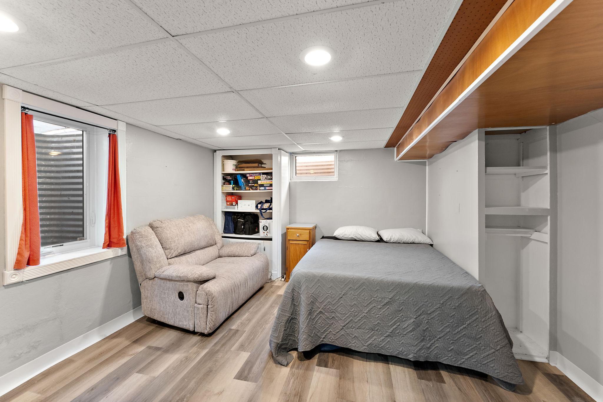 The lower level bedroom.