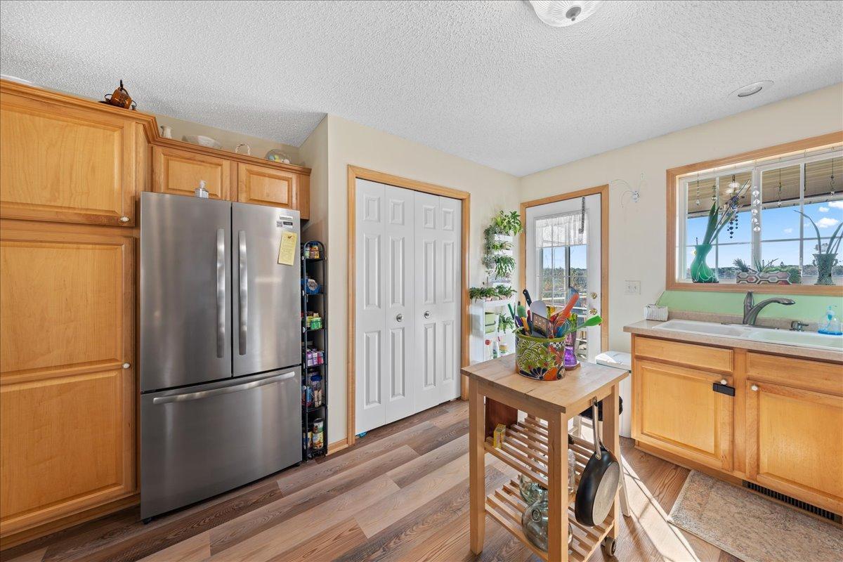 New Refrigerator and Storm door for the deck