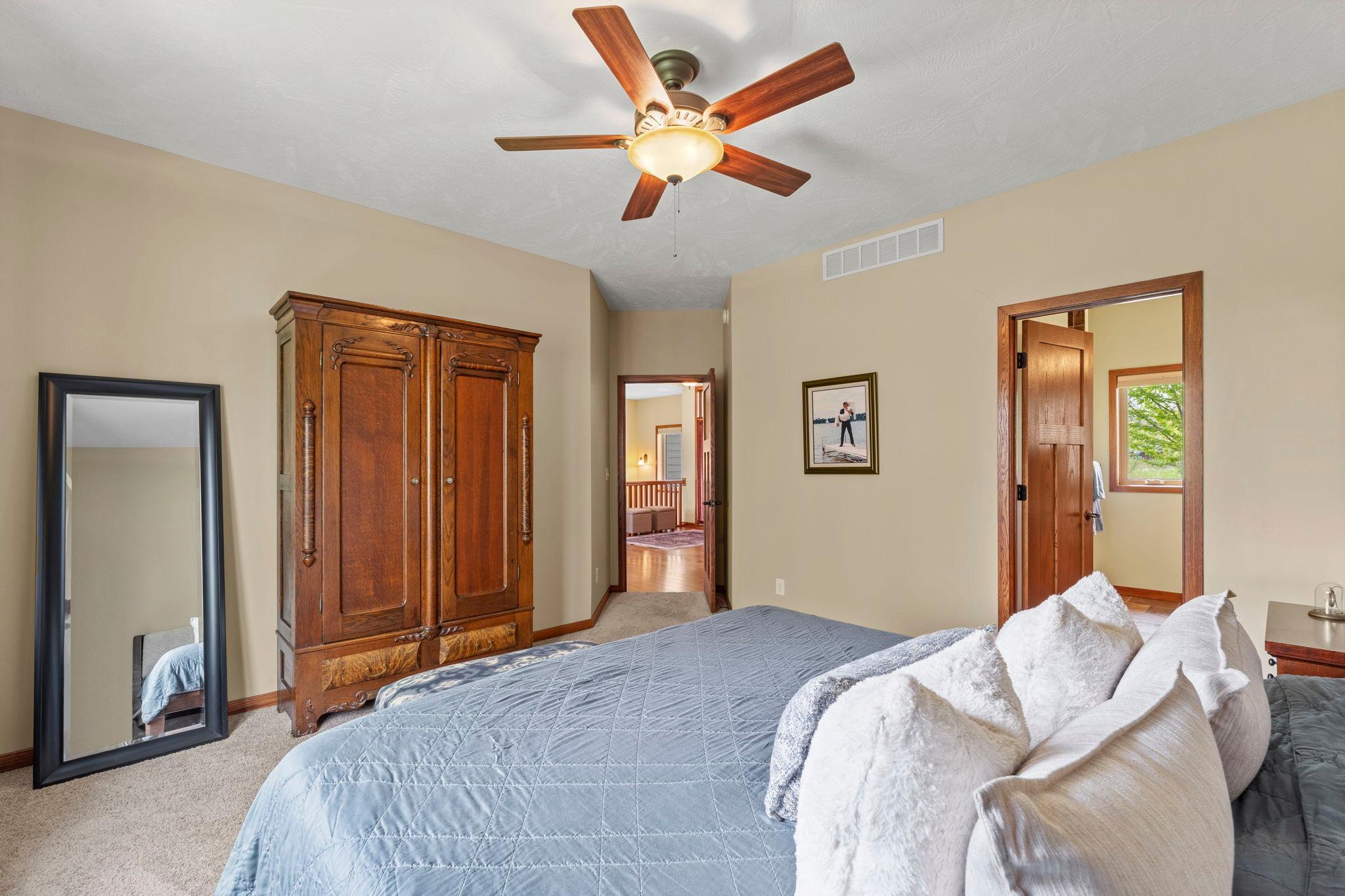 Primary bedroom includes and ensuite bath and walk-in closet