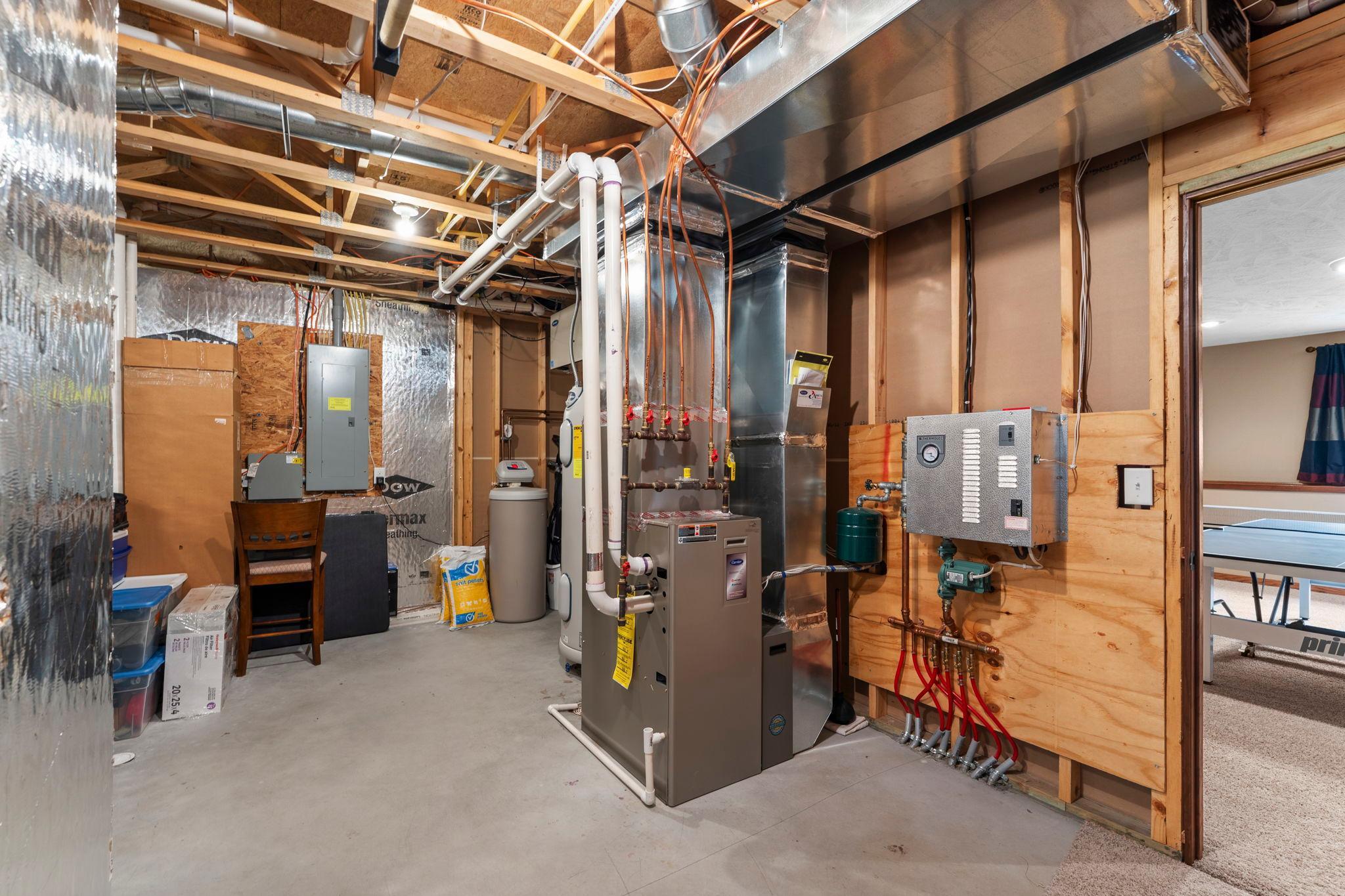 Utility room offers extra storage space