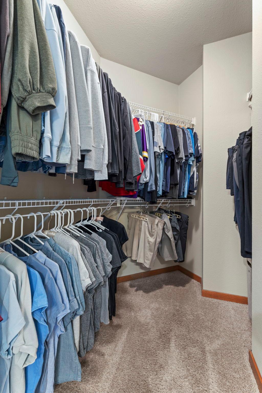 Spacious walk-in closet