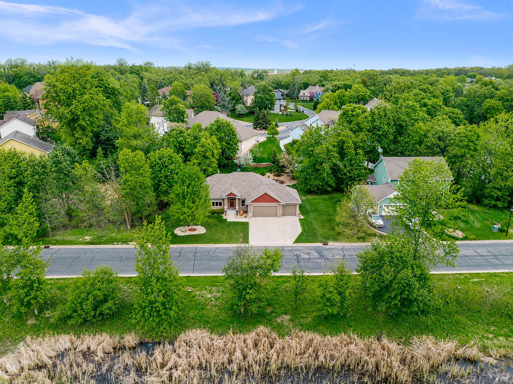 Beautiful natural setting surrounded by lush greenery on a quiet street, with frequent wildlife sightings to enjoy