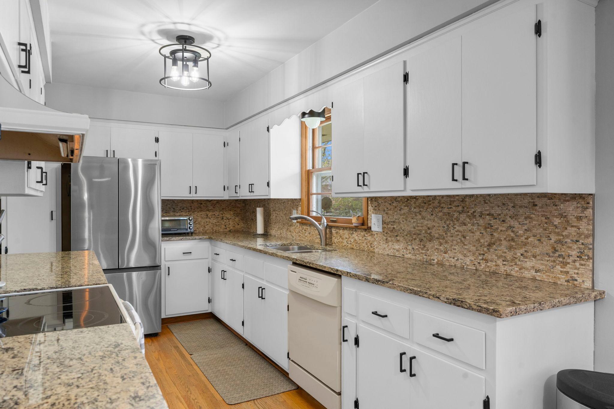 No lack of storage in this kitchen!