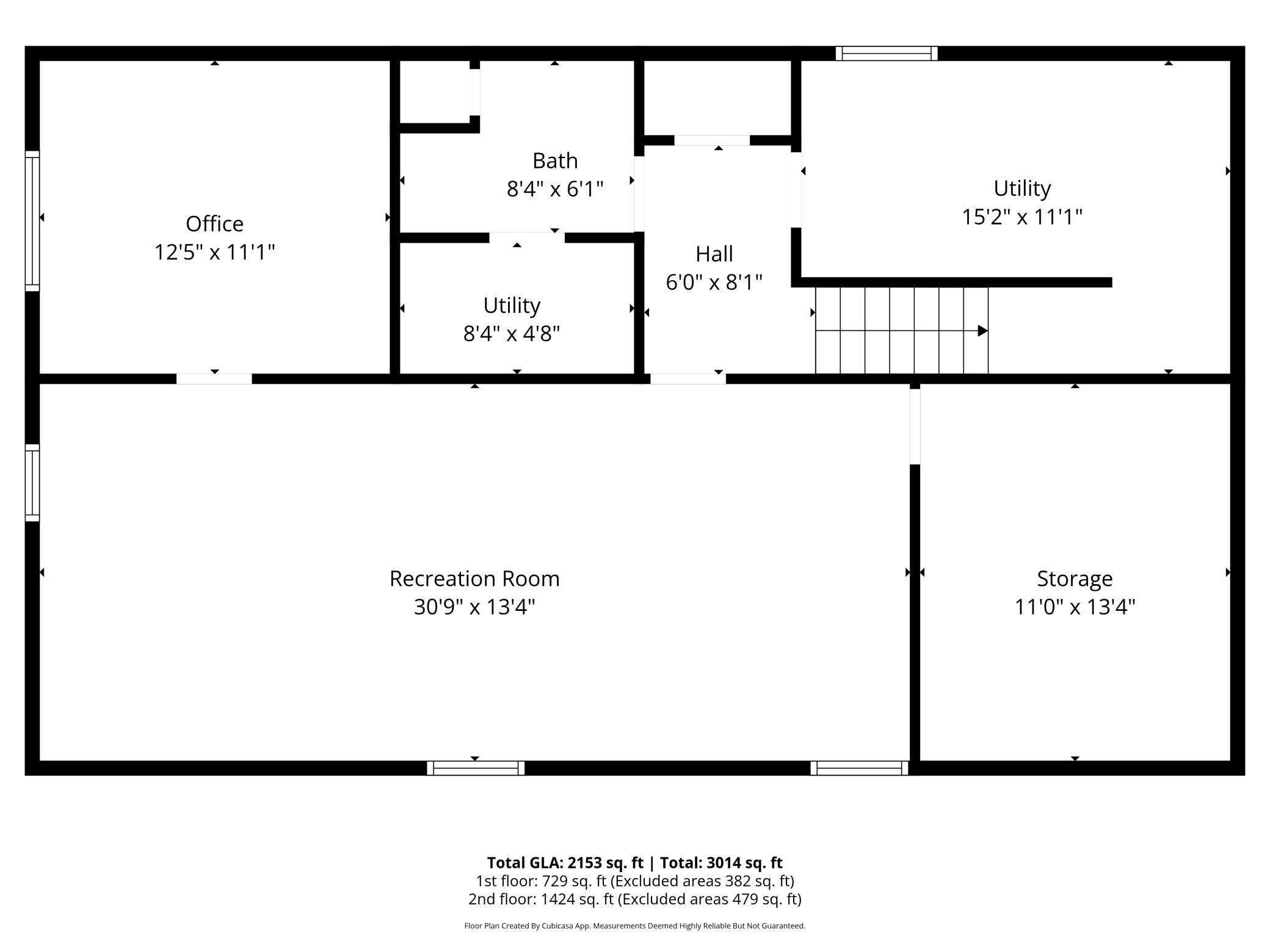 Lower level floor plan