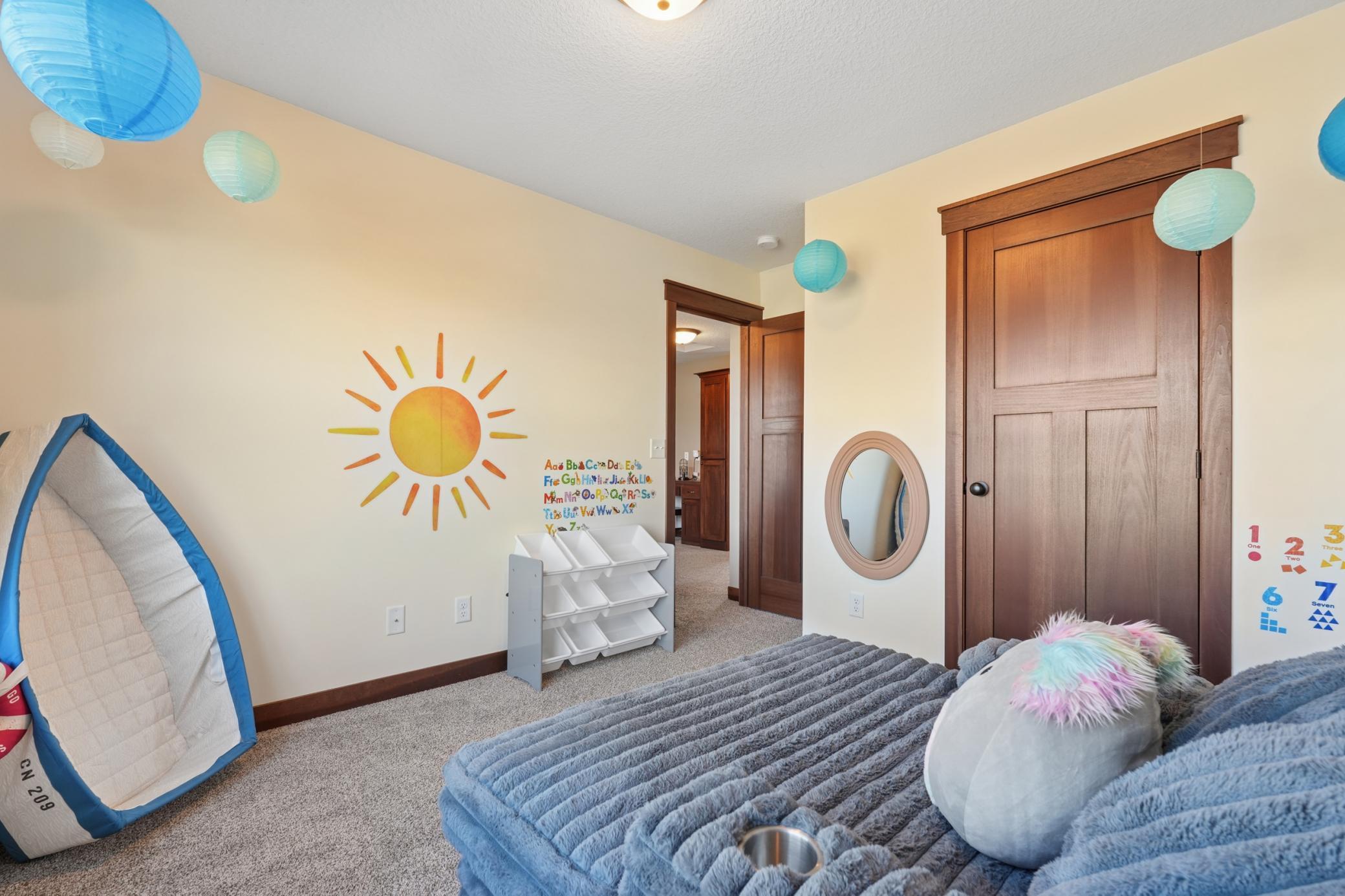 Rich woodworks carries through al the bedrooms and living spaces upstairs too!