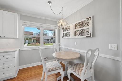 The lighting and window make this area so darling.