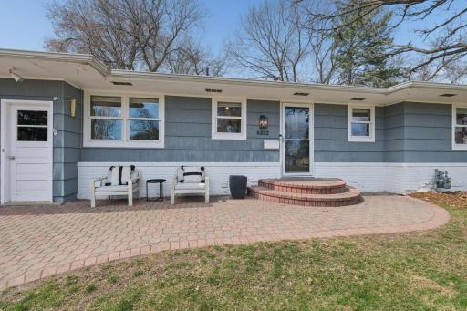 This front patio is a perfect place to enjoy summer mornings or evenings.