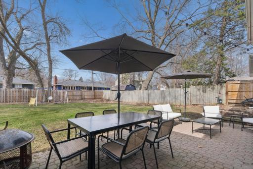 The large paver patio is such a bonus. Bar-b-q with friends & family and everyone has room to sit!