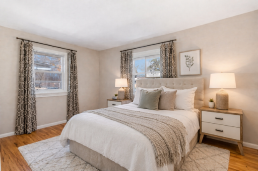 3rd bedroom is virtually staged to show it is spacious too.