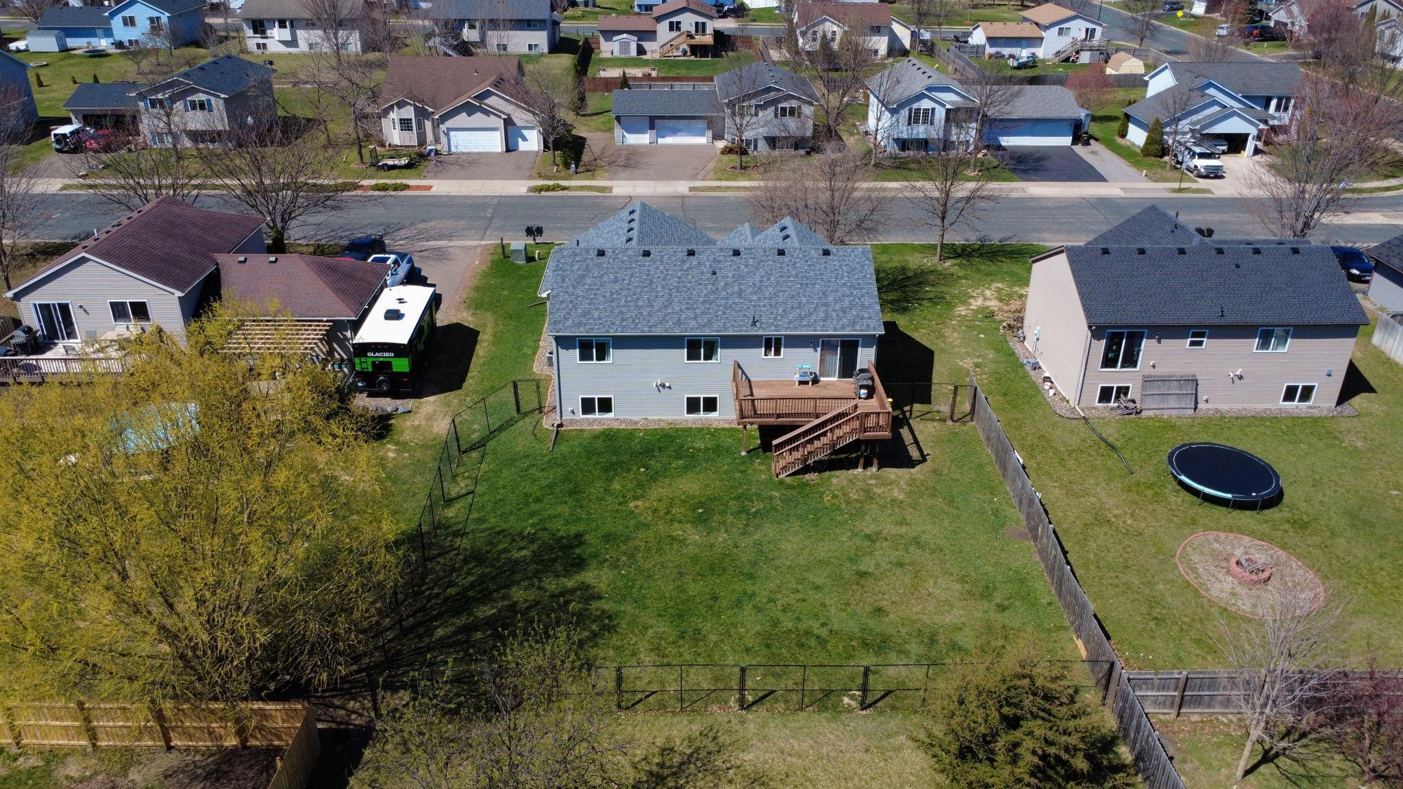 Fully Fenced Black Chain Link Fence 6'3" High
