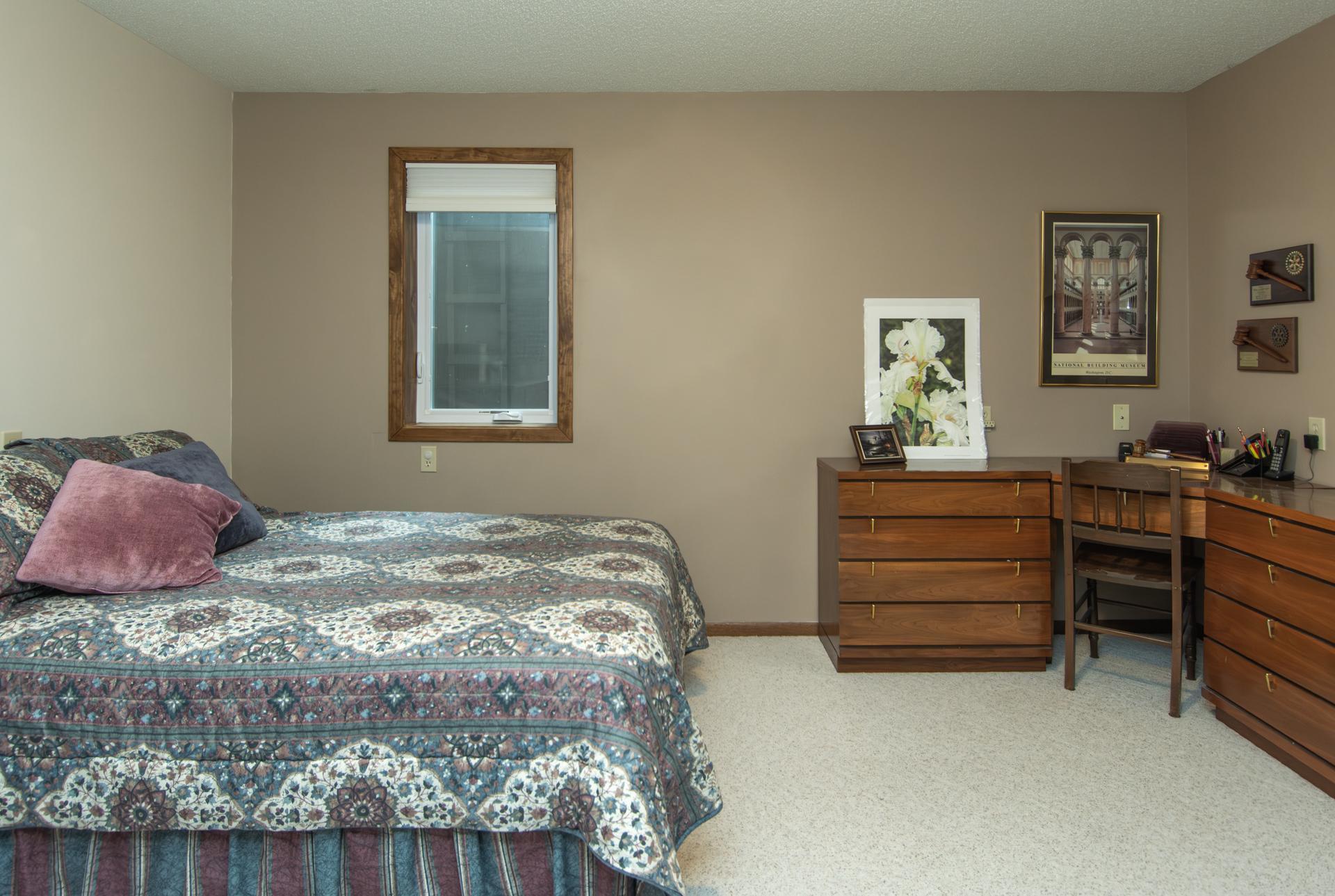 Lower level bedroom. Generously sized bedrooms with versatile use options.