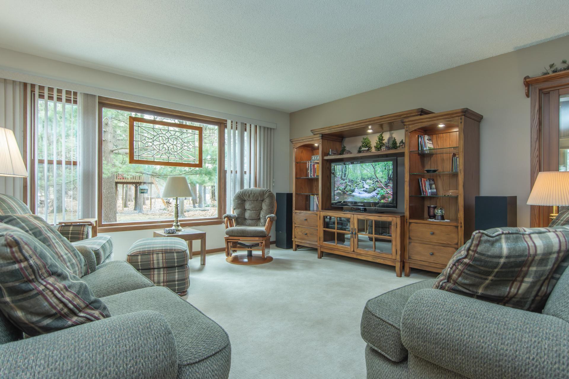 Welcoming space perfect for relaxing or gathering with guests.