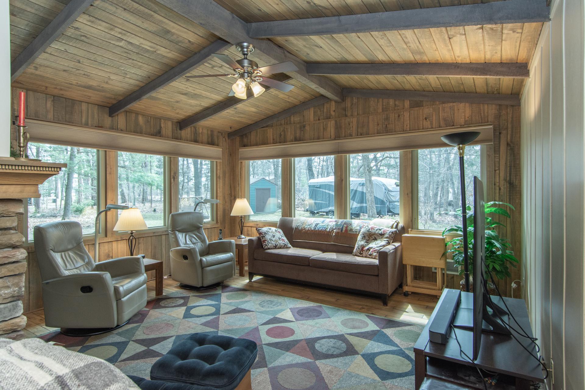 Comfortable space designed to bring the outdoors in.