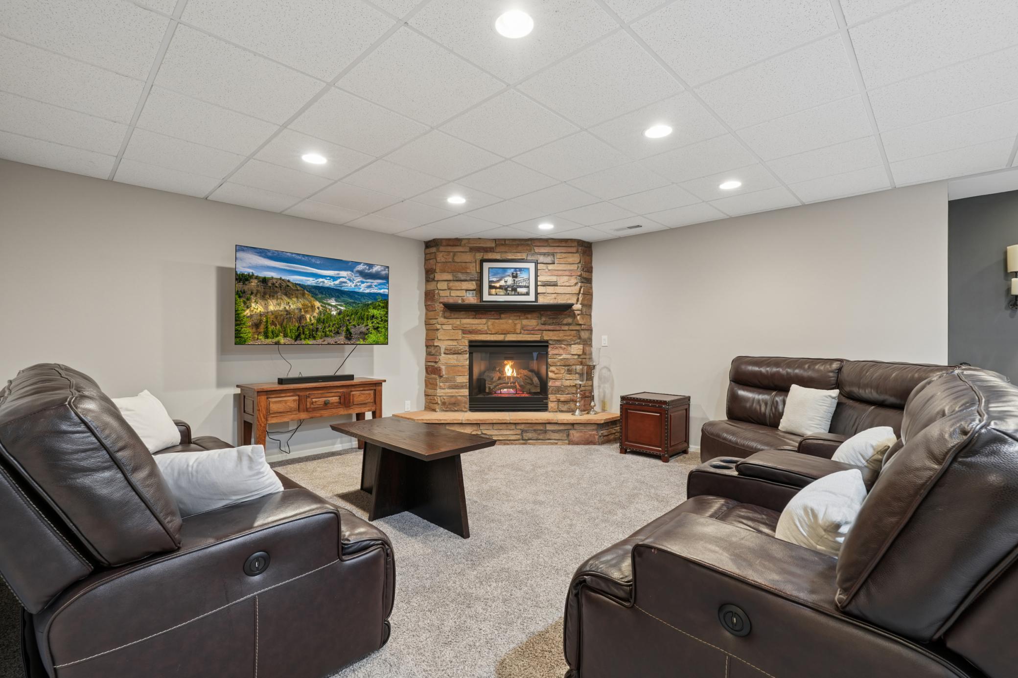 Fantastic lower level entertainment space!