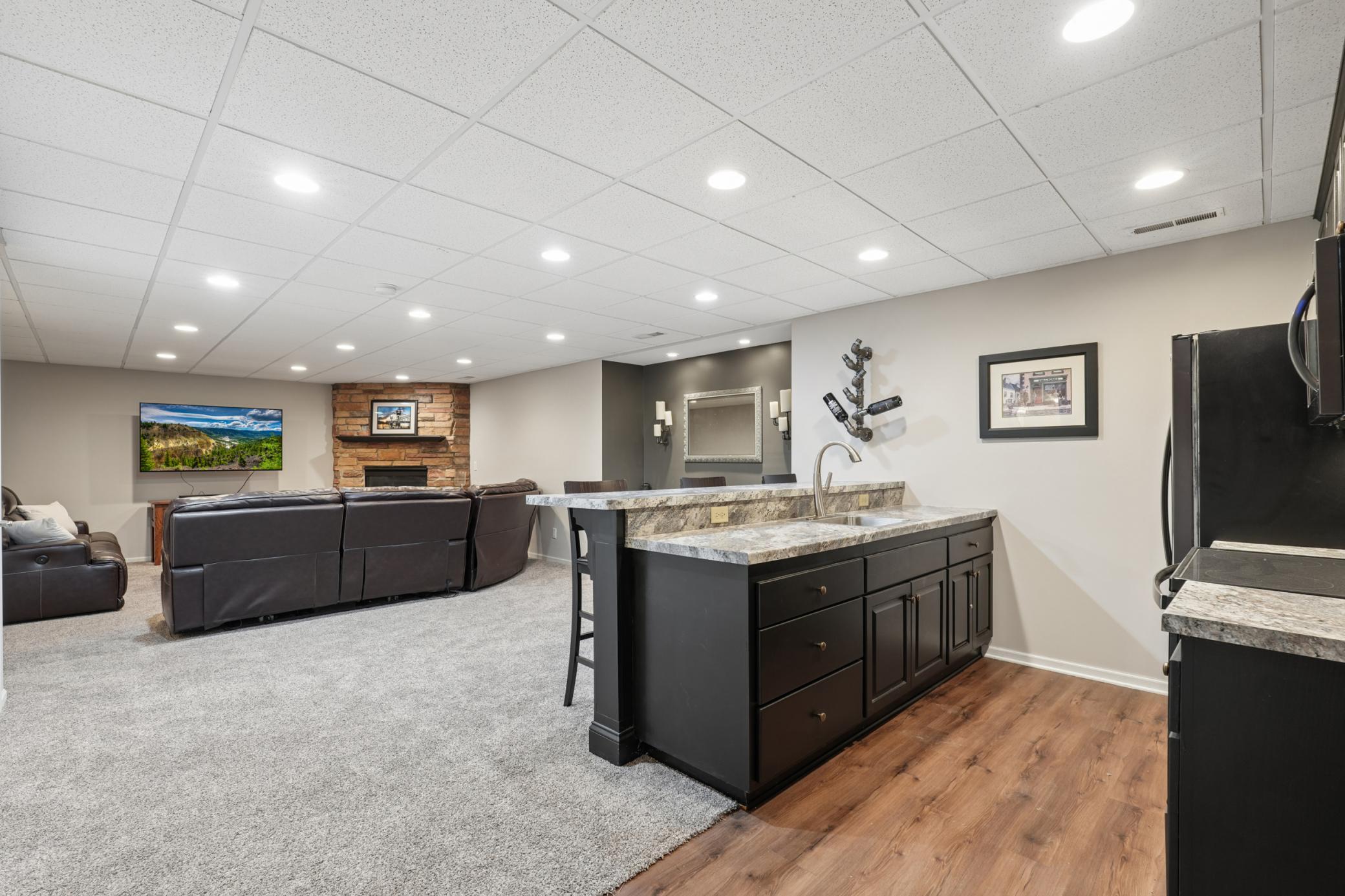 Fantastic entertaining space on the lower level!